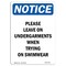 Signmission OSHA Notice, 7" Height, Please Leave On Undergarments Sign, 7" X 5", Portrait OS-NS-D-57-V-17508 - alternate 1